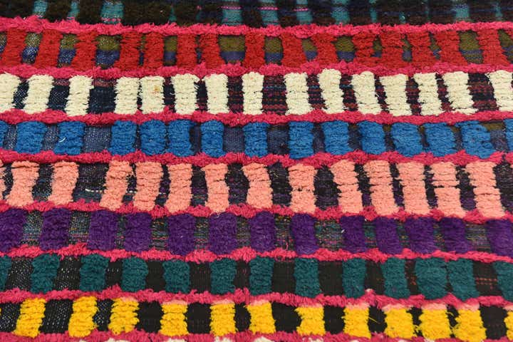 4' 1 x 6' 10 Hand Knotted Moroccan Wool Rug