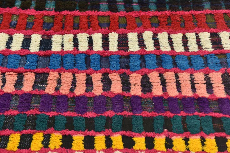 Detail image of 4' 1 x 6' 10 Hand Knotted Moroccan Wool Rug