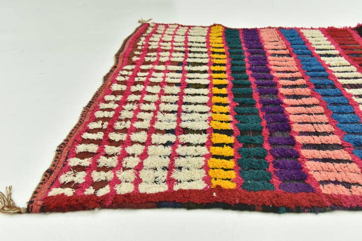 Detail image of 4' 1 x 6' 10 Hand Knotted Moroccan Wool Rug