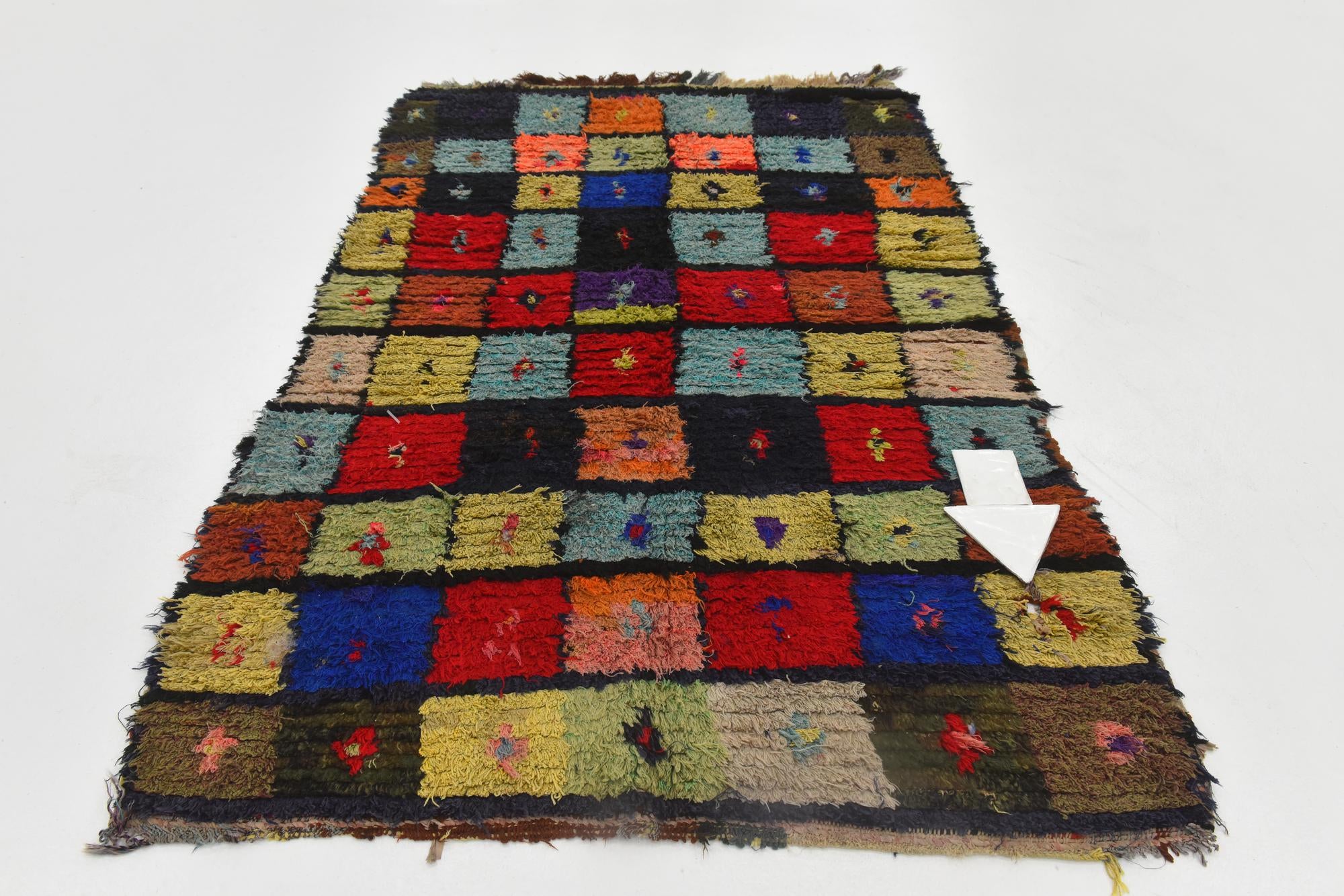 3' 9 x 5' 7 Hand Knotted Moroccan Wool Rug