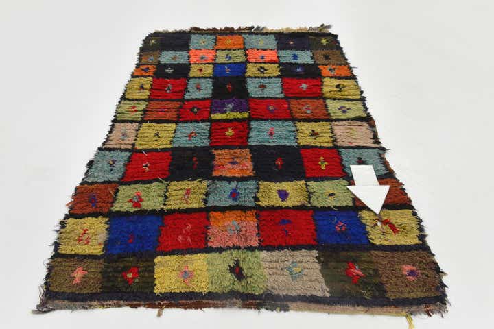 3' 9 x 5' 7 Hand Knotted Moroccan Wool Rug
