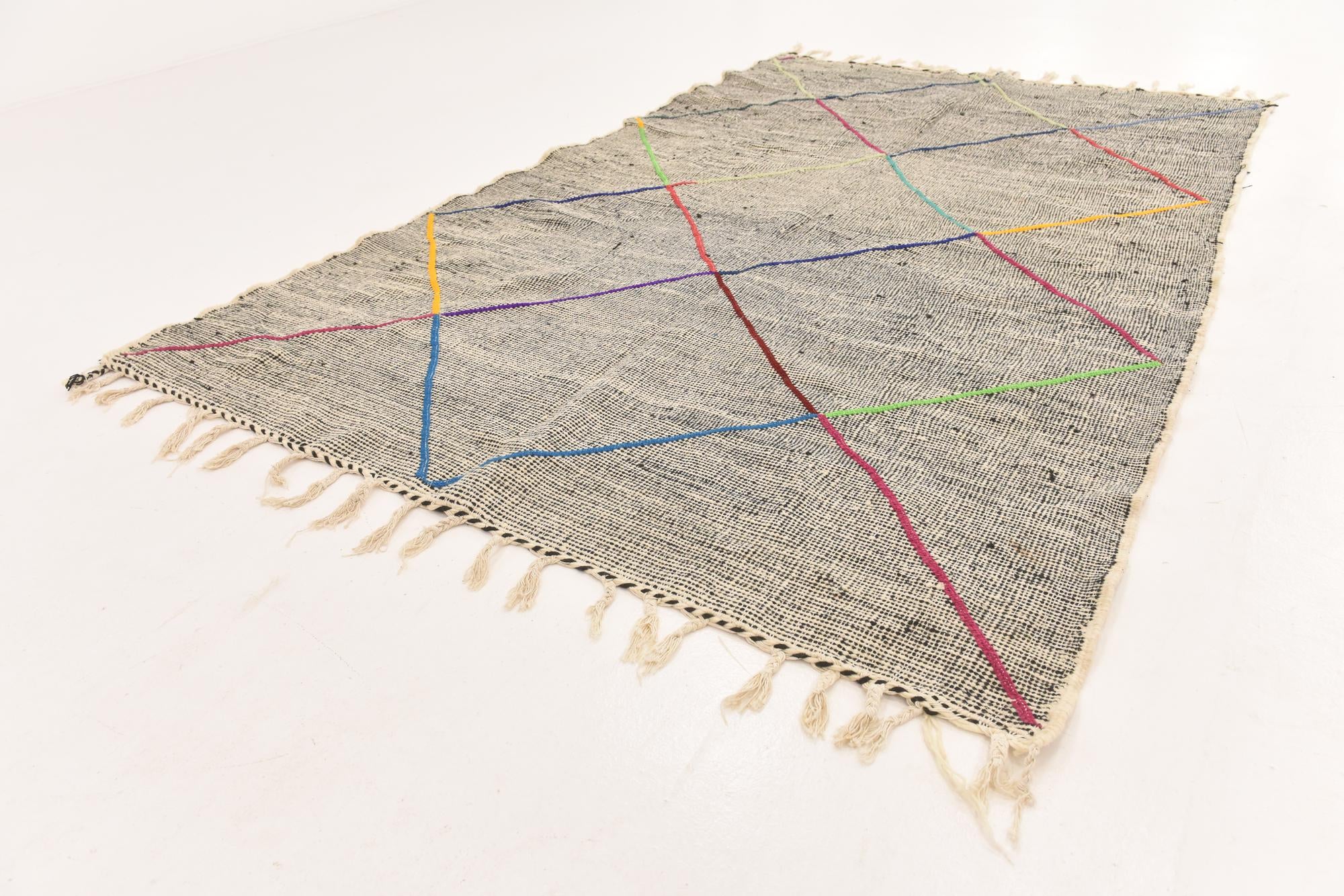 6' 4 x 9' 2 Hand Knotted Moroccan Wool Rug
