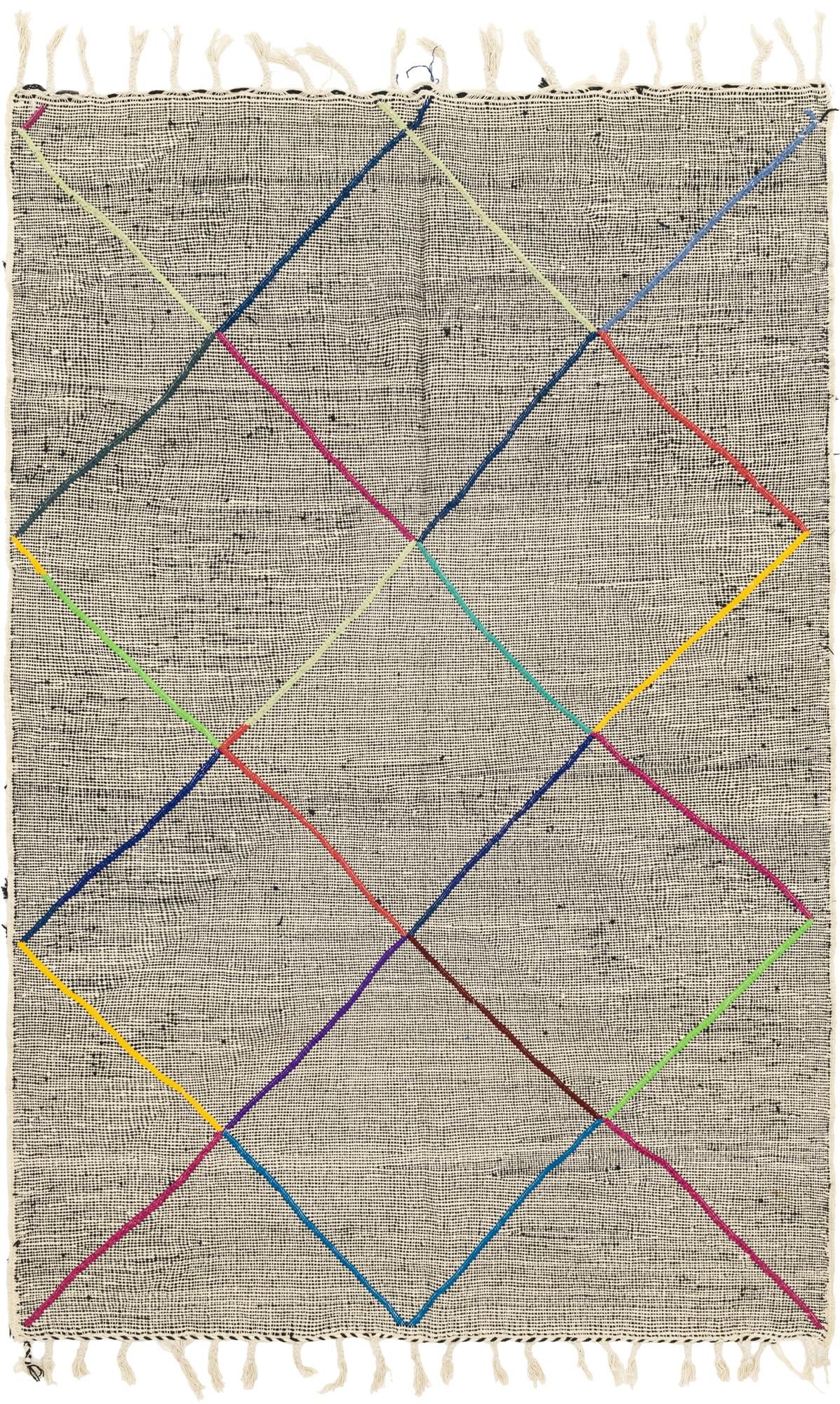 6' 4 x 9' 2 Hand Knotted Moroccan Wool Rug