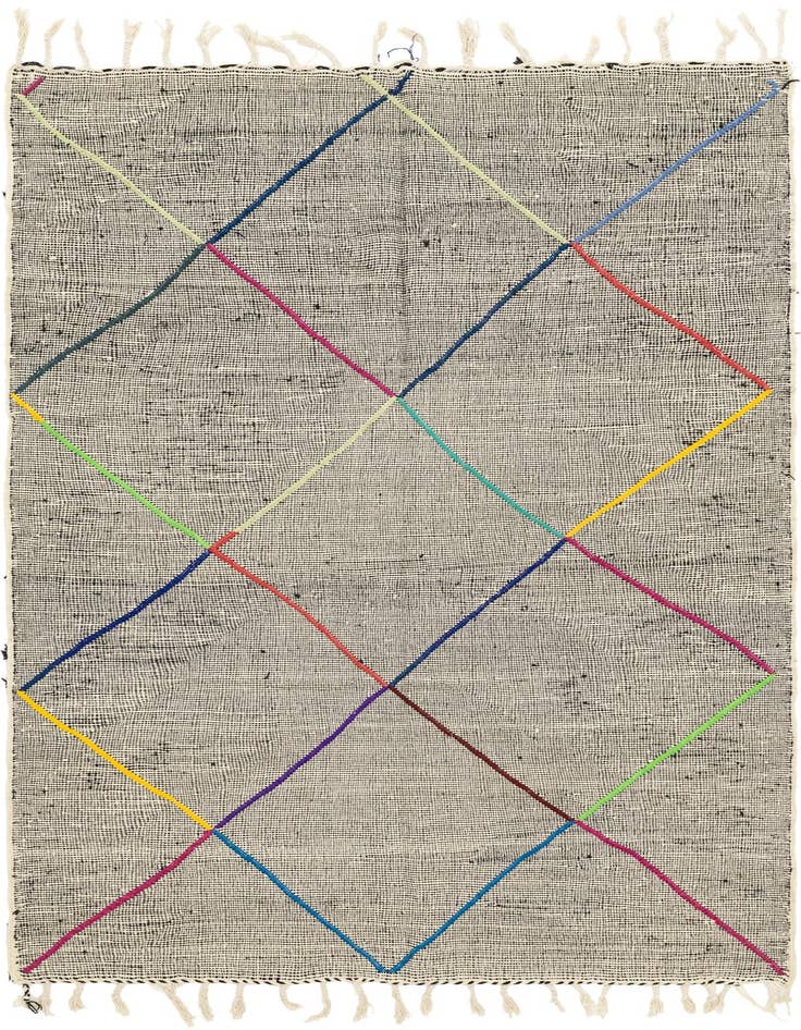 Detail image of 6' 4 x 9' 2 Hand Knotted Moroccan Wool Rug