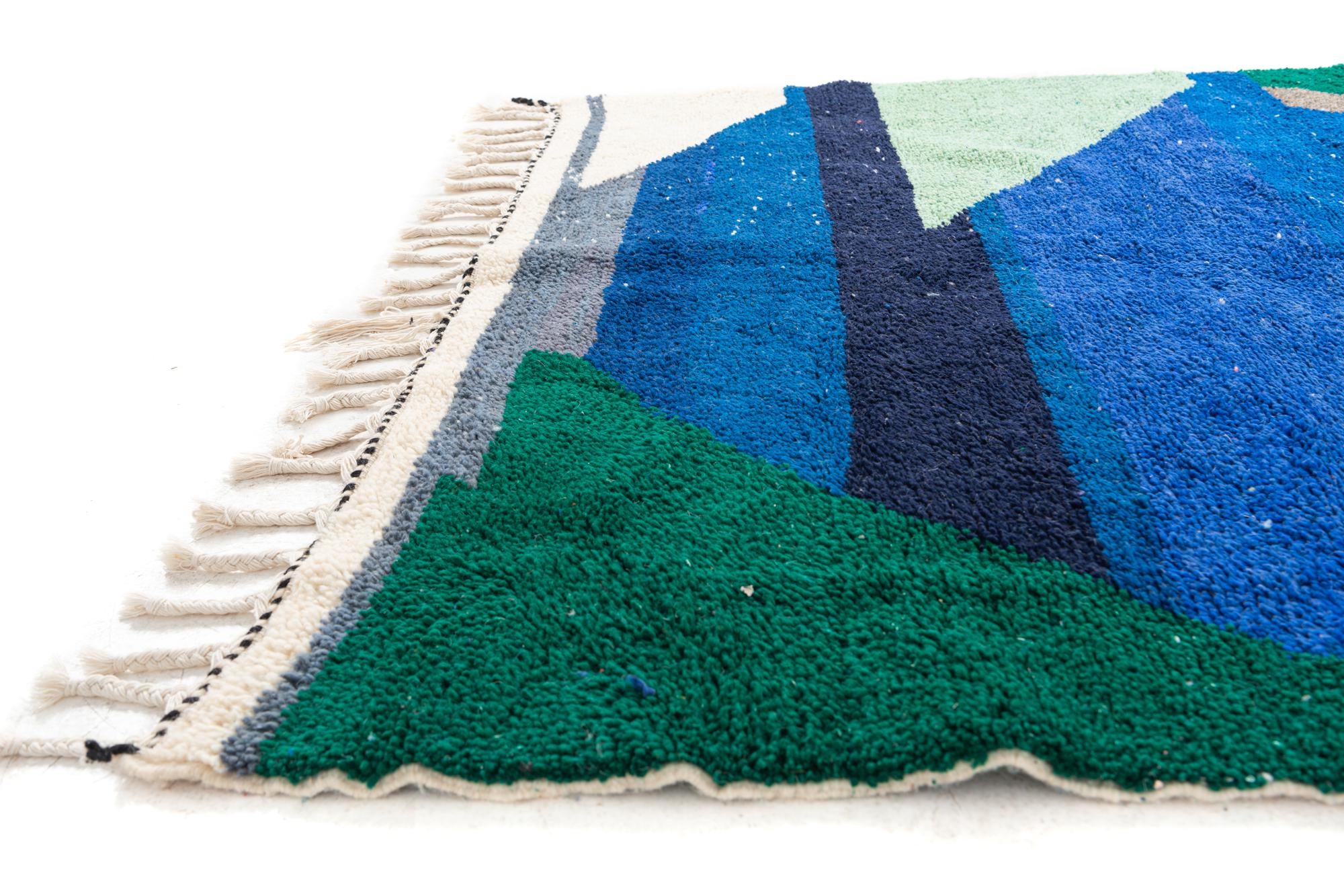 5' 3 x 8' Hand Knotted Moroccan Wool Rug