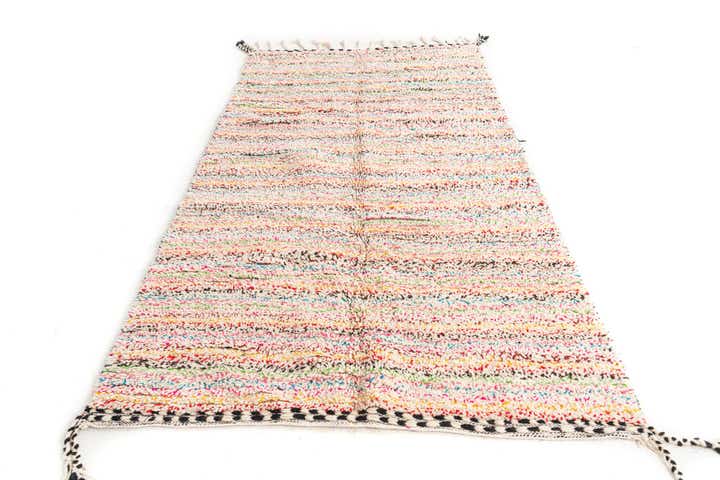 4' 10 x 8' 7 Hand Knotted Moroccan Wool Rug