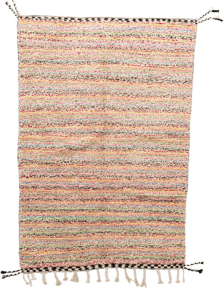 Detail image of 4' 10 x 8' 7 Hand Knotted Moroccan Wool Rug