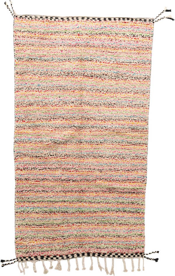 Detail image of 4' 10 x 8' 7 Hand Knotted Moroccan Wool Rug