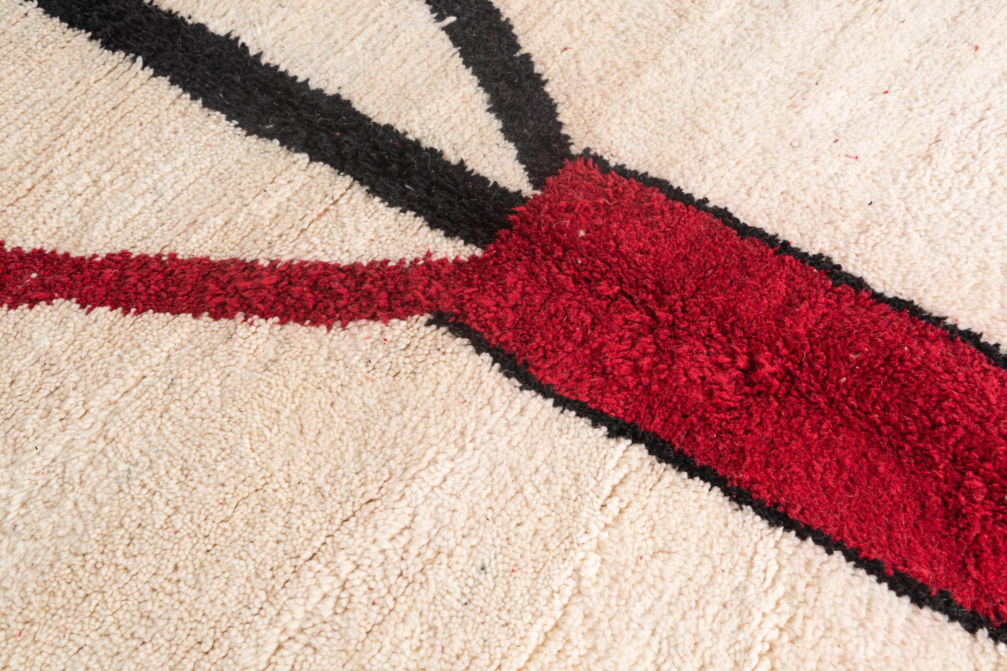 5' x 7' 8 Hand Knotted Moroccan Wool Rug