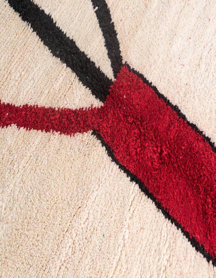Detail image of 5' x 7' 8  Hand Knotted Moroccan Wool Rug