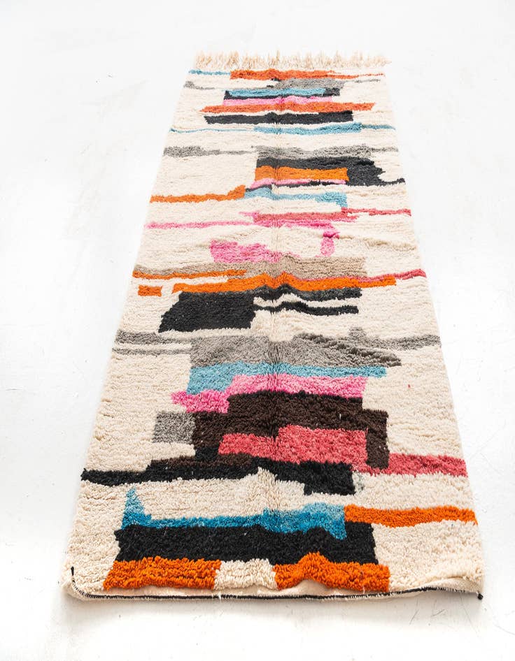 Detail image of 5' x 8'  Hand Knotted Moroccan Wool Rug