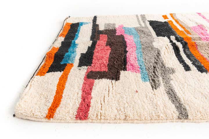 5' x 8' Hand Knotted Moroccan Wool Rug