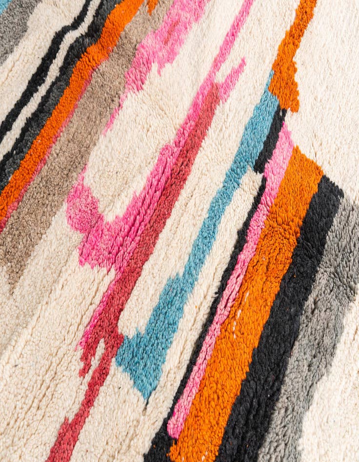 Detail image of 5' x 8'  Hand Knotted Moroccan Wool Rug