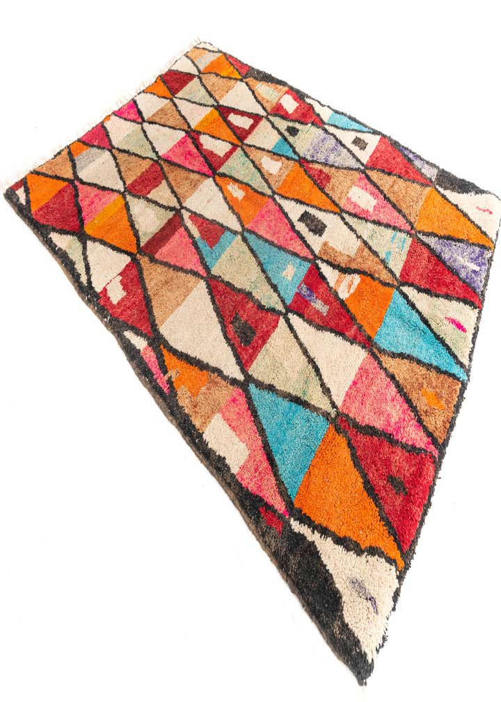 6' 9 x 9' 5 Hand Knotted Moroccan Wool Rug