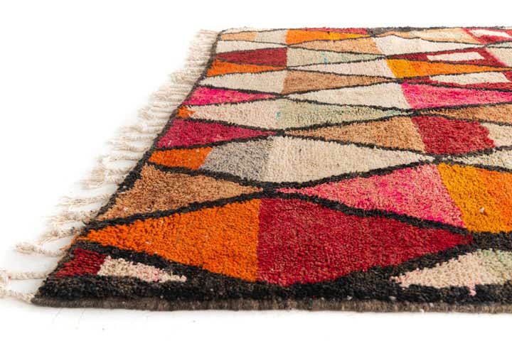 6' 9 x 9' 5 Hand Knotted Moroccan Wool Rug