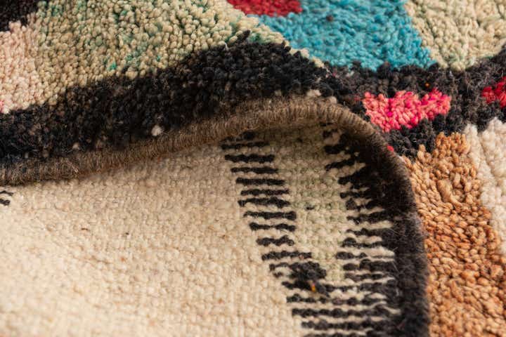 6' 9 x 9' 5 Hand Knotted Moroccan Wool Rug