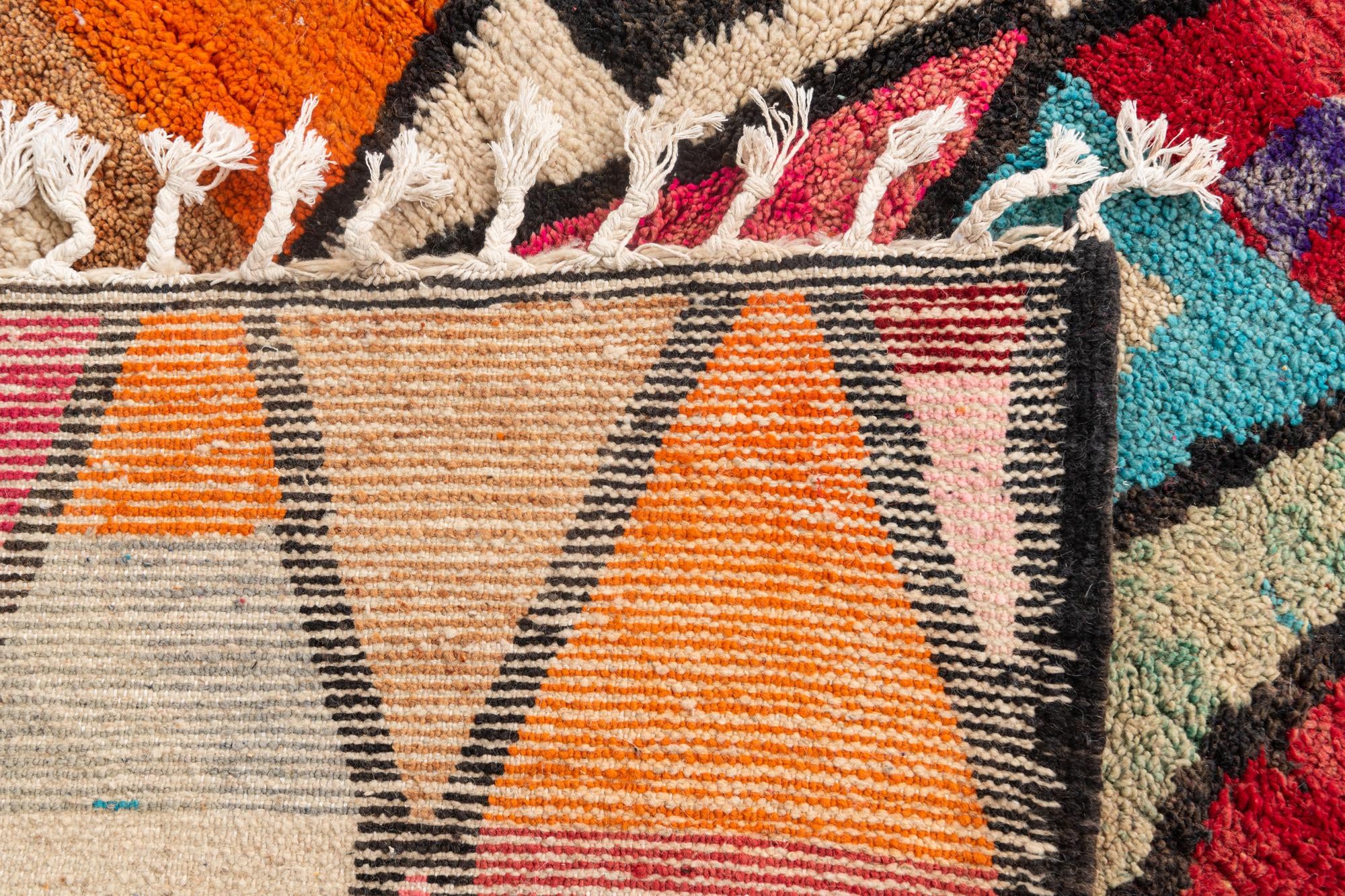 6' 9 x 9' 5 Hand Knotted Moroccan Wool Rug
