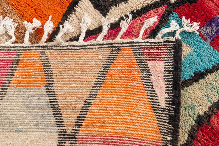 6' 9 x 9' 5 Hand Knotted Moroccan Wool Rug