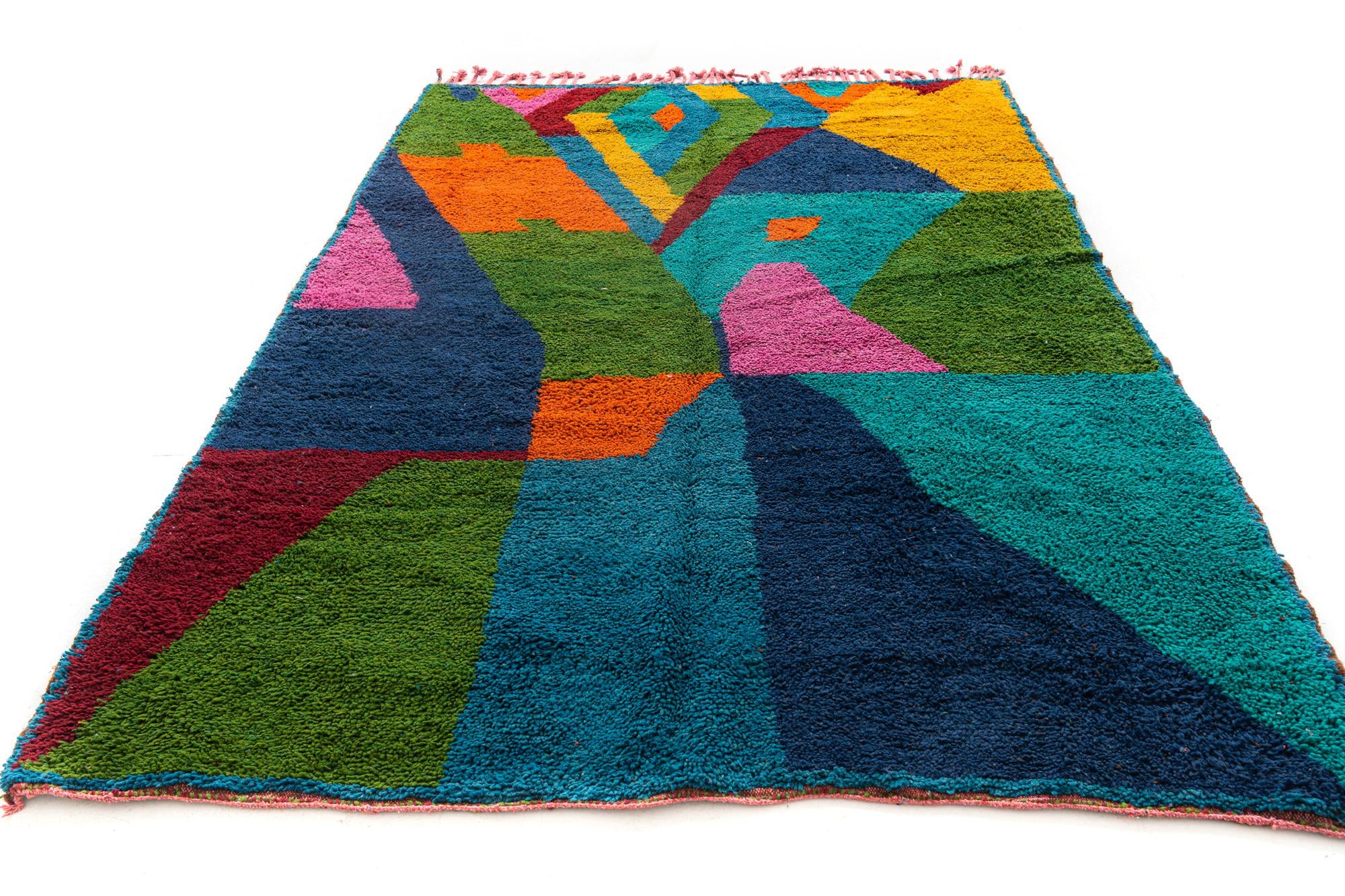 6' 5 x 9' 6 Hand Knotted Moroccan Wool Rug