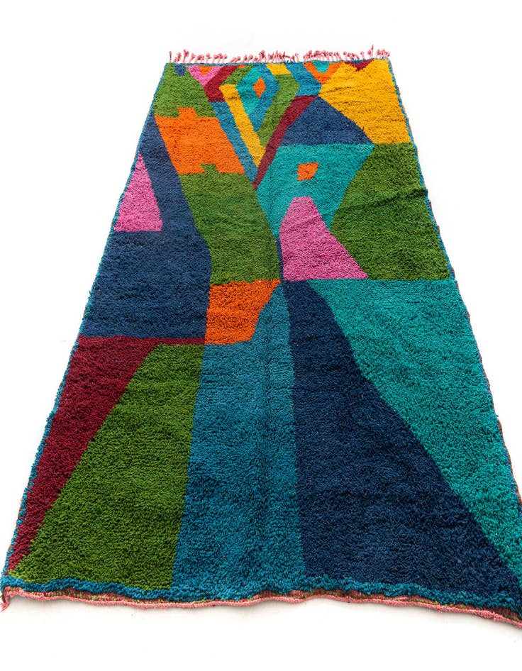 Detail image of 6' 5 x 9' 6  Hand Knotted Moroccan Wool Rug