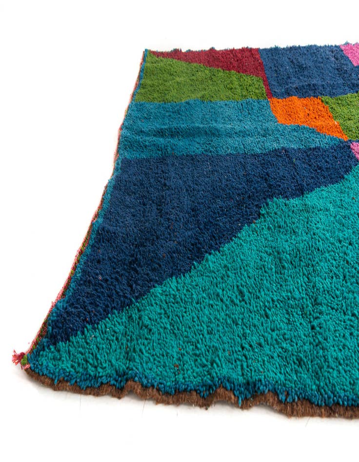 Detail image of 6' 5 x 9' 6  Hand Knotted Moroccan Wool Rug