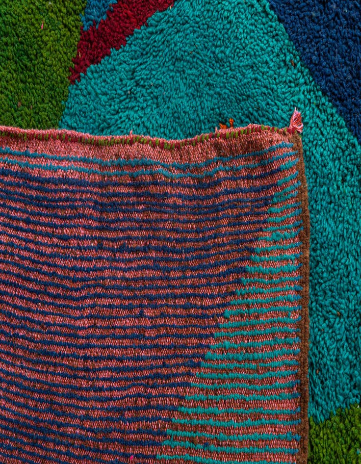 Detail image of 6' 5 x 9' 6  Hand Knotted Moroccan Wool Rug