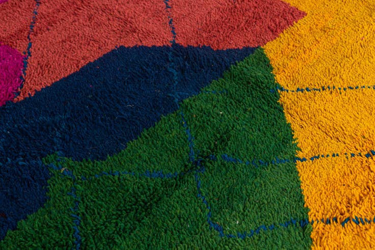 Detail image of 6' 8 x 9' 8 Hand Knotted Moroccan Wool Rug