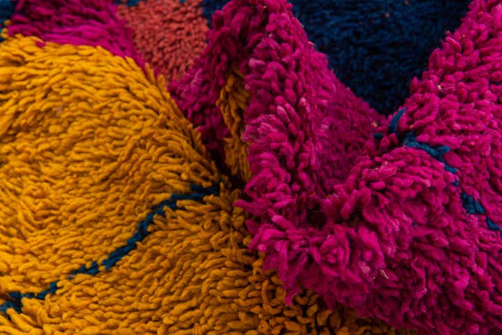 6' 8 x 9' 8 Hand Knotted Moroccan Wool Rug