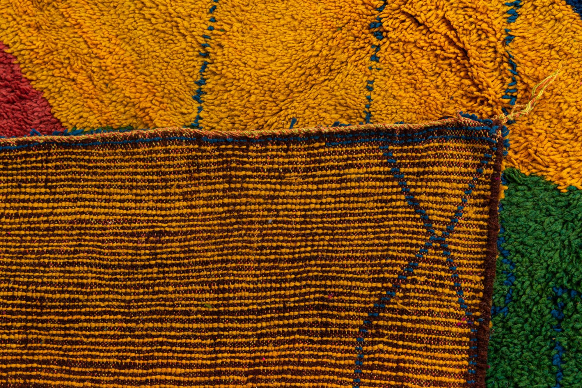 6' 8 x 9' 8 Hand Knotted Moroccan Wool Rug