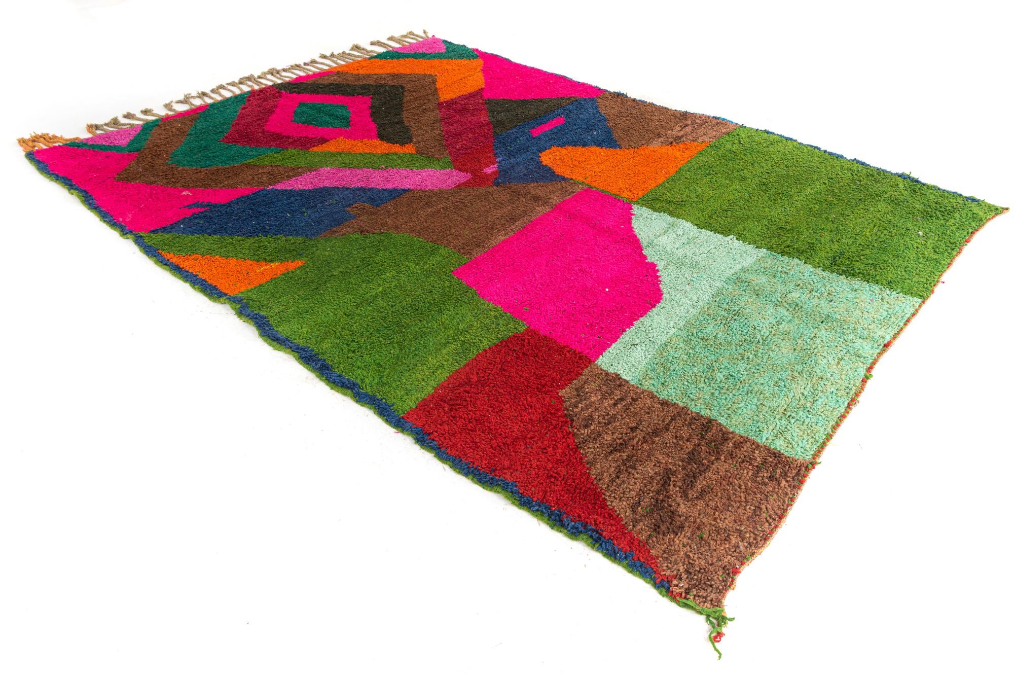 6' 8 x 9' 2 Hand Knotted Moroccan Wool Rug