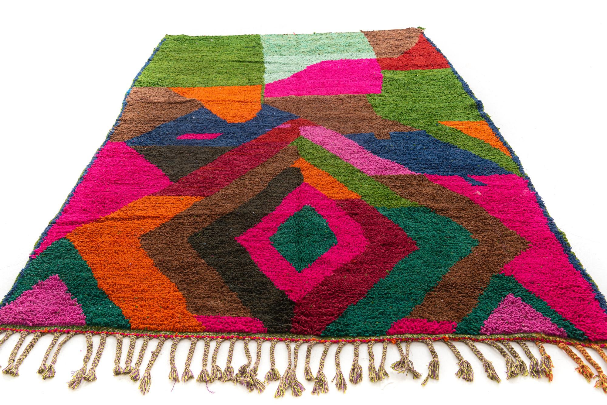 6' 8 x 9' 2 Hand Knotted Moroccan Wool Rug