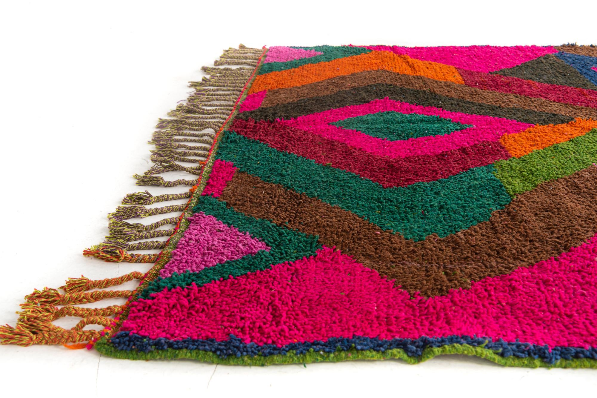 6' 8 x 9' 2 Hand Knotted Moroccan Wool Rug