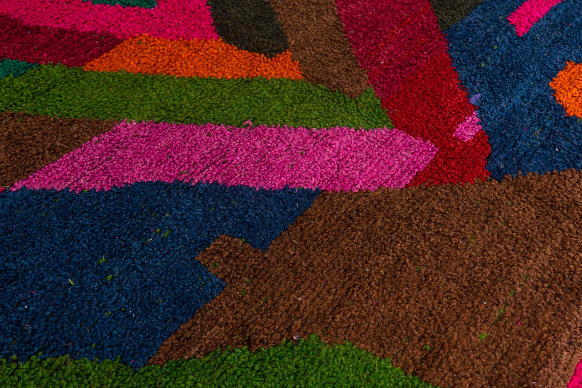6' 8 x 9' 2 Hand Knotted Moroccan Wool Rug