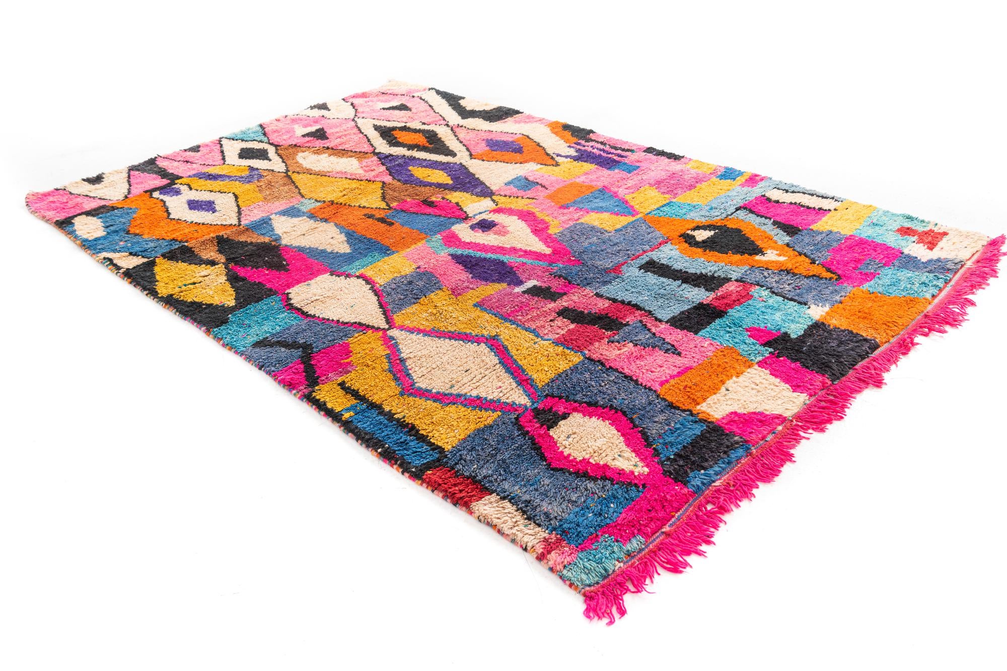 6' 5 x 9' 3 Hand Knotted Moroccan Wool Rug