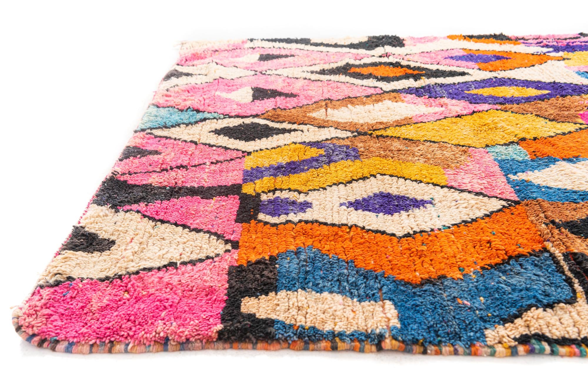 6' 5 x 9' 3 Hand Knotted Moroccan Wool Rug