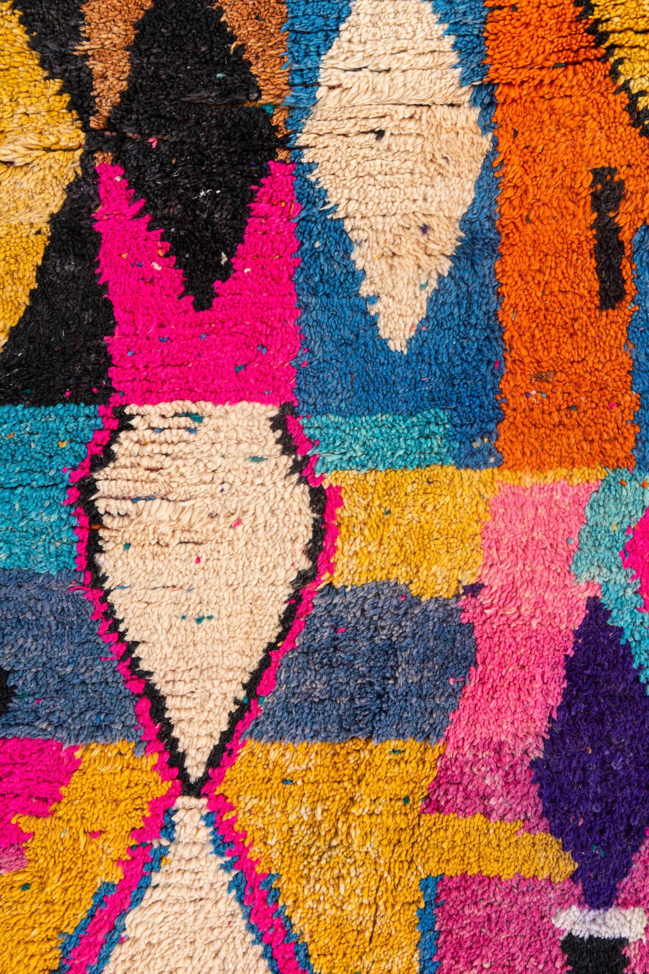 6' 5 x 9' 3 Hand Knotted Moroccan Wool Rug