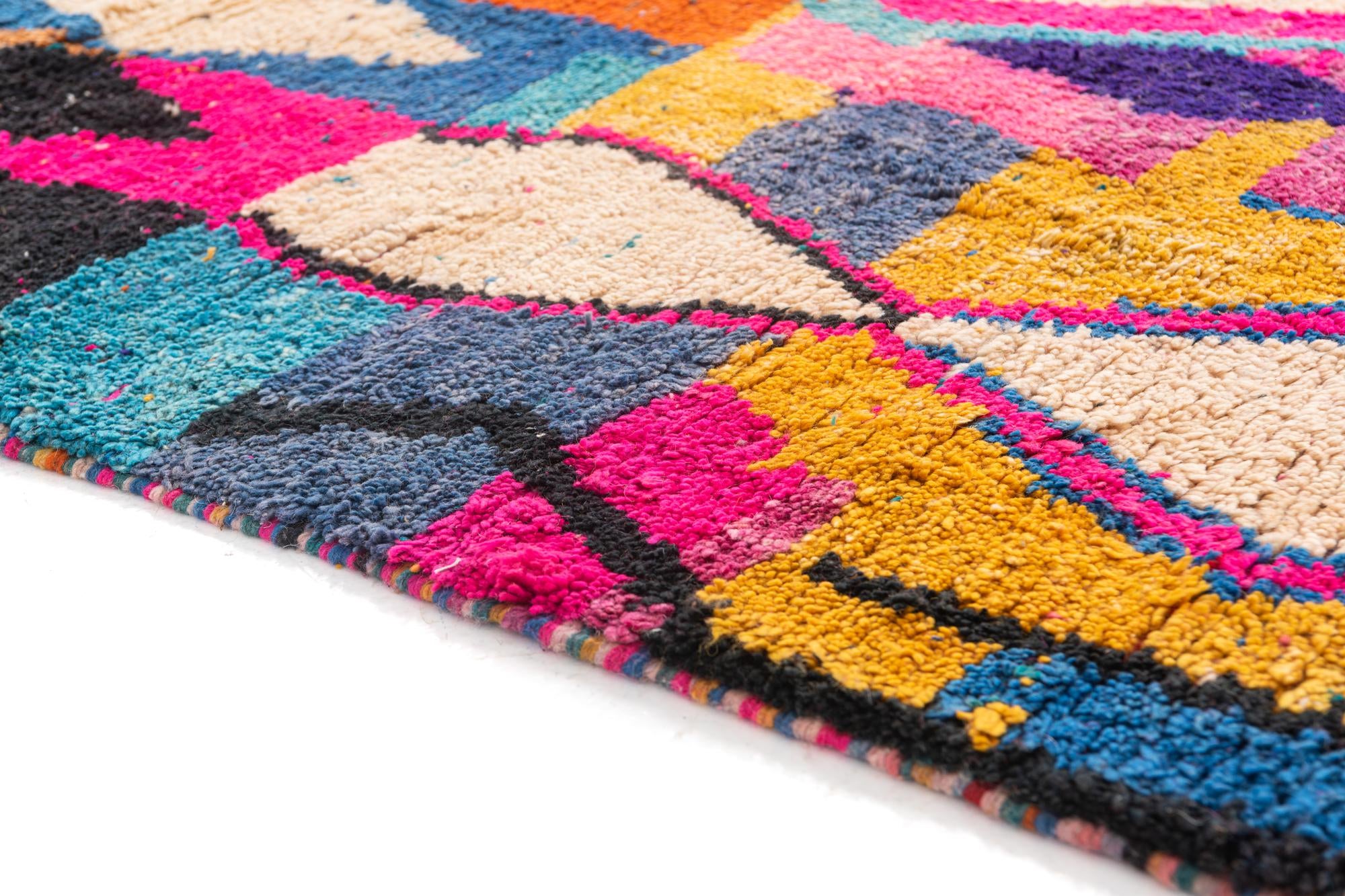 6' 5 x 9' 3 Hand Knotted Moroccan Wool Rug