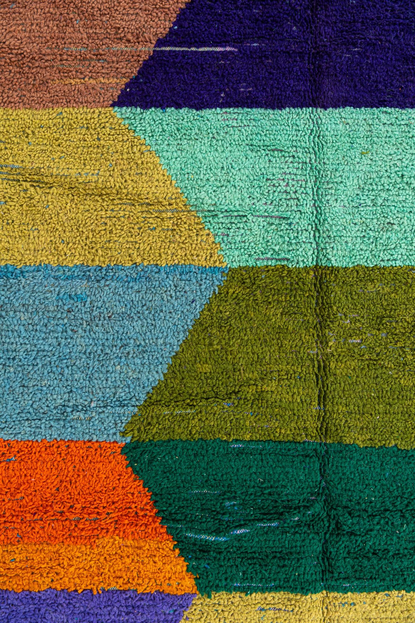 6' 10 x 9' 7 Hand Knotted Moroccan Wool Rug