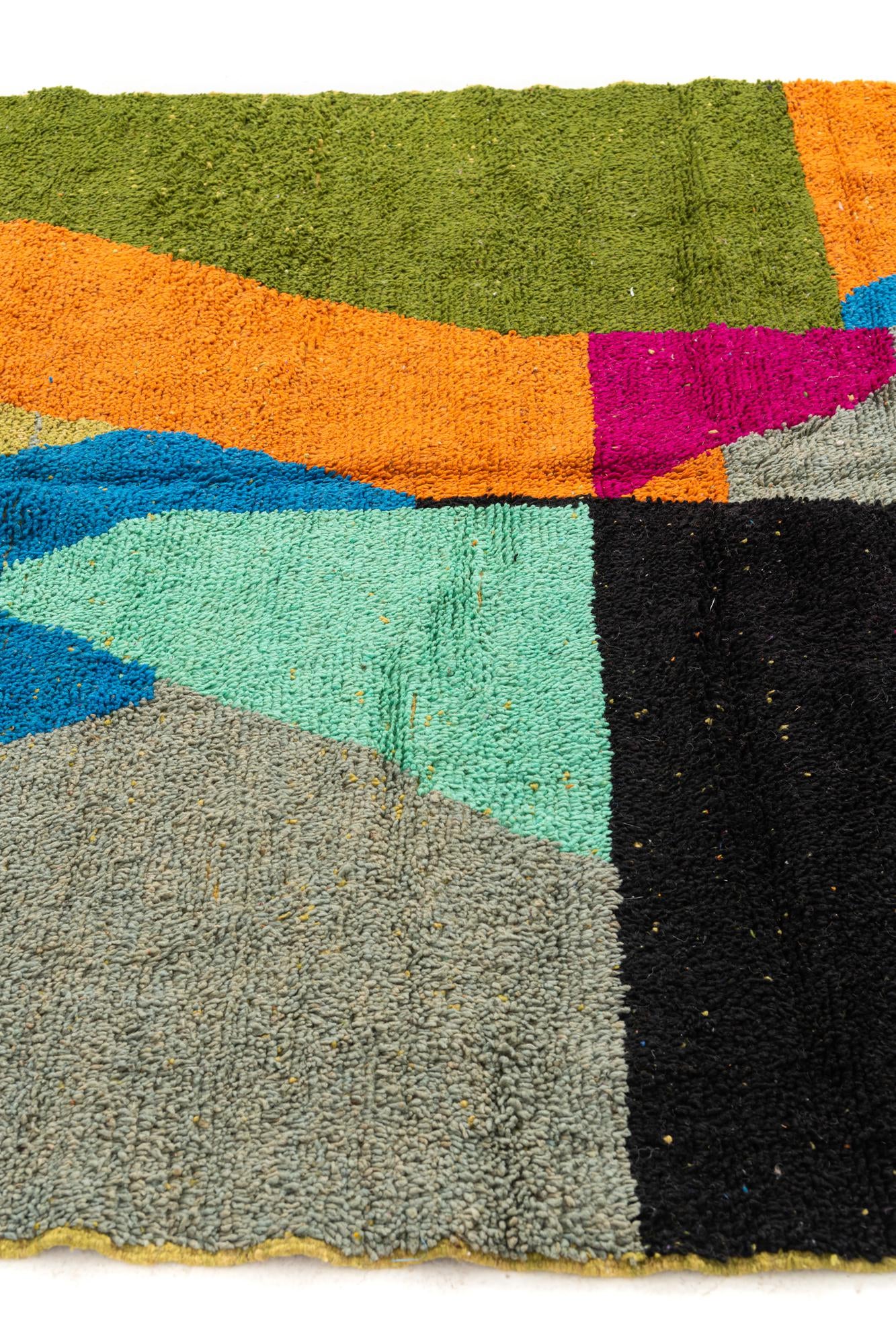 6' 8 x 9' 6 Hand Knotted Moroccan Wool Rug