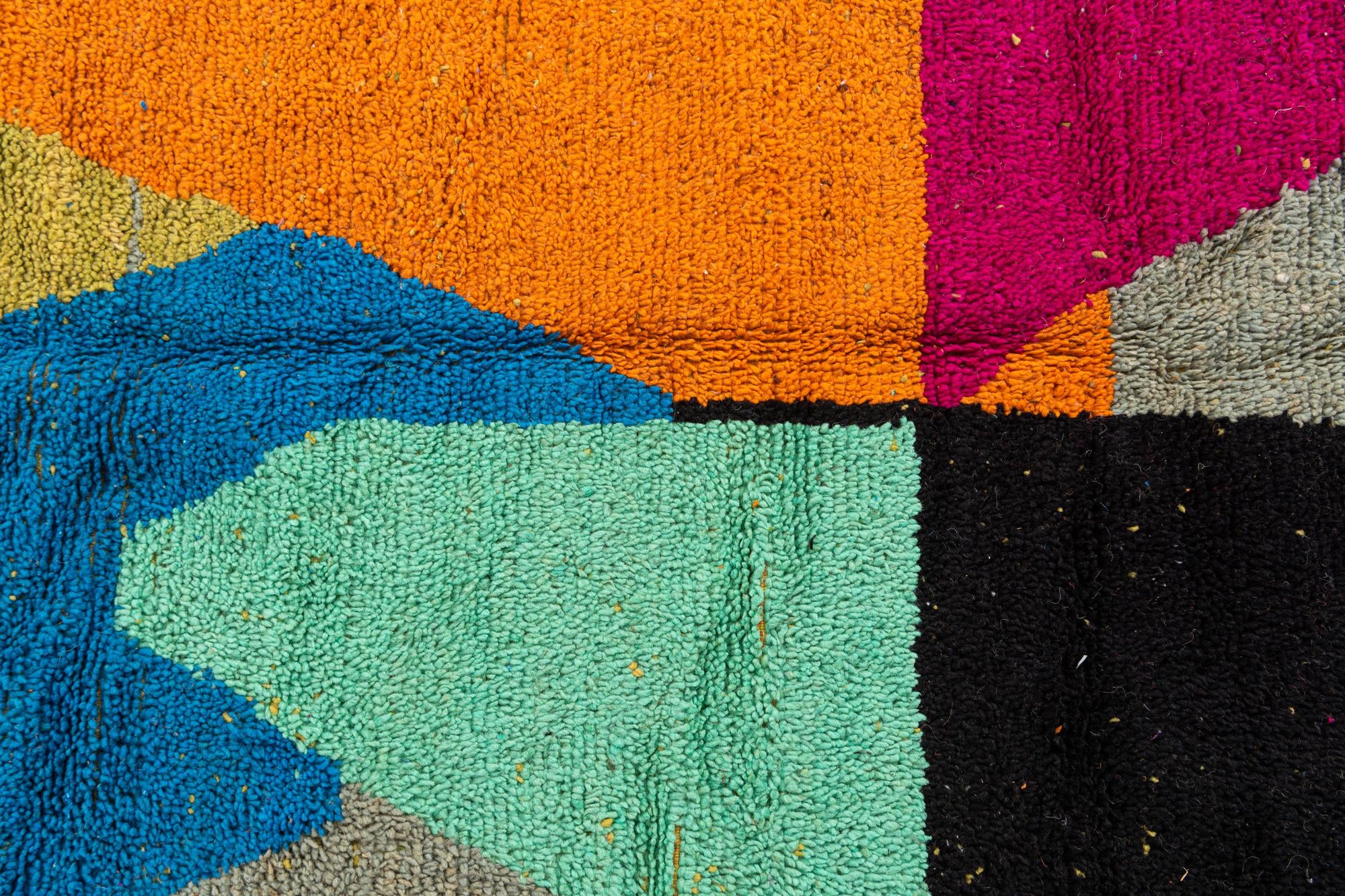 6' 8 x 9' 6 Hand Knotted Moroccan Wool Rug