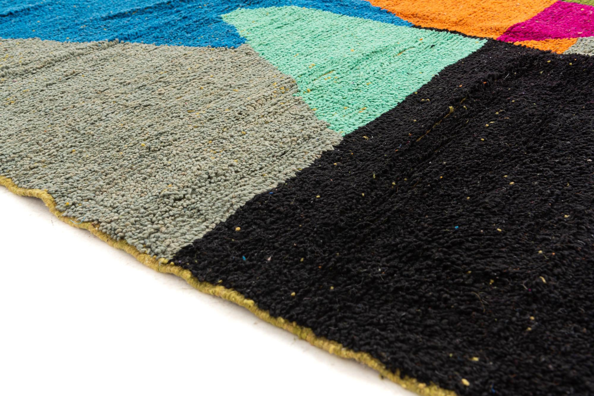 6' 8 x 9' 6 Hand Knotted Moroccan Wool Rug