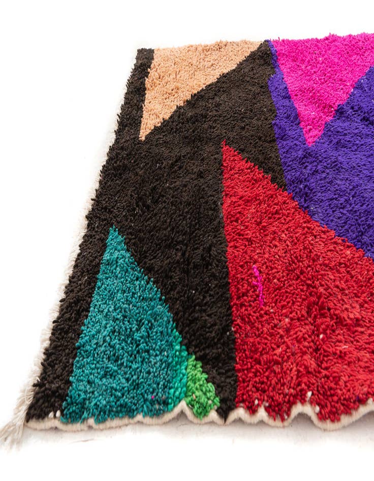 Detail image of 5' 4 x 7' 6  Hand Knotted Moroccan Wool Rug