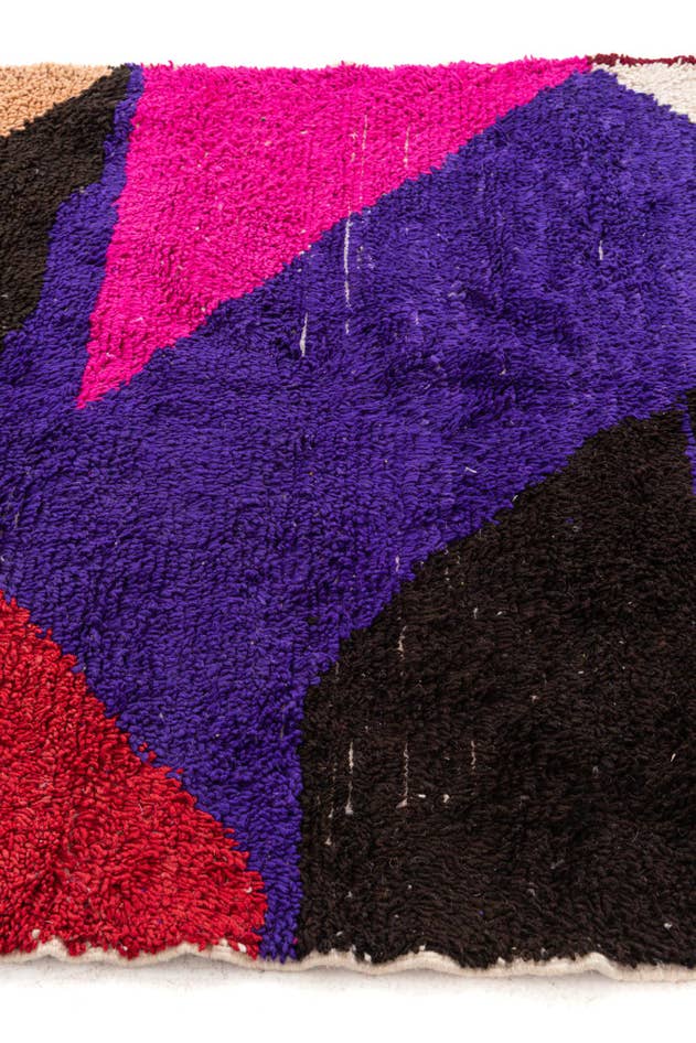 Detail image of 5' 4 x 7' 6 Hand Knotted Moroccan Wool Rug