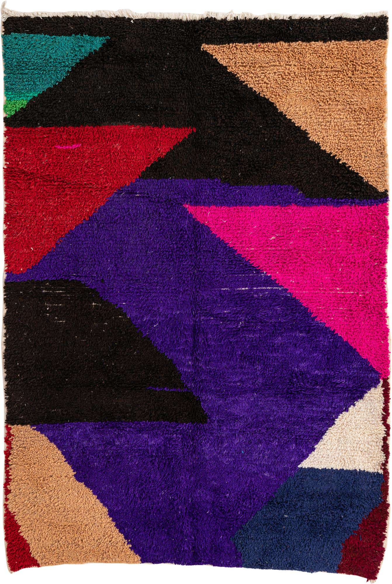 5' 4 x 7' 6 Hand Knotted Moroccan Wool Rug