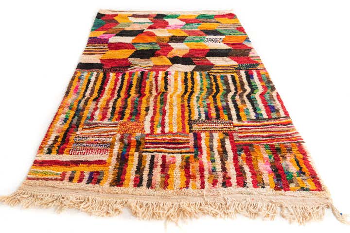 5' 2 x 8' 6 Hand Knotted Moroccan Wool Rug