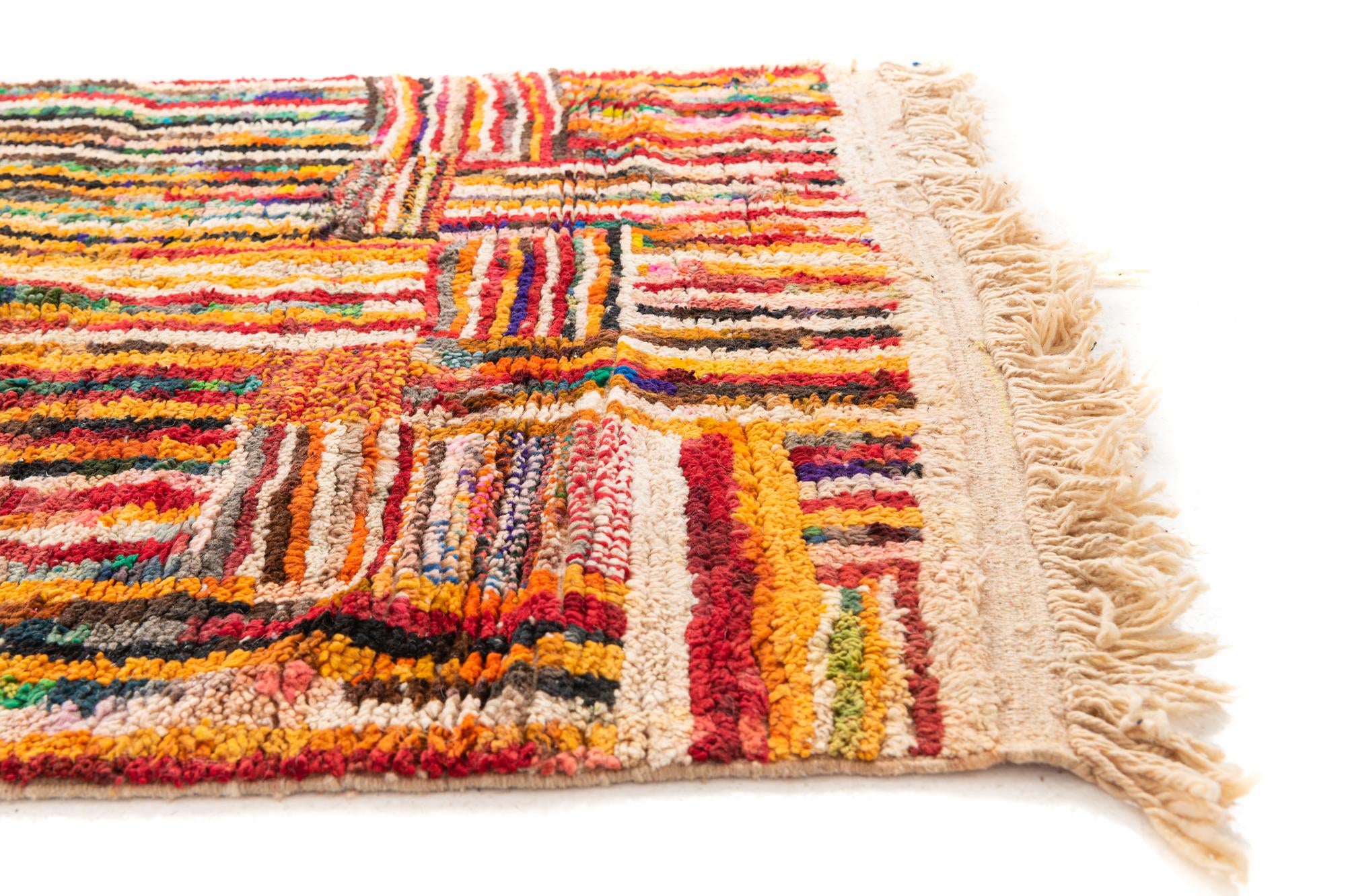 5' 2 x 8' 6 Hand Knotted Moroccan Wool Rug
