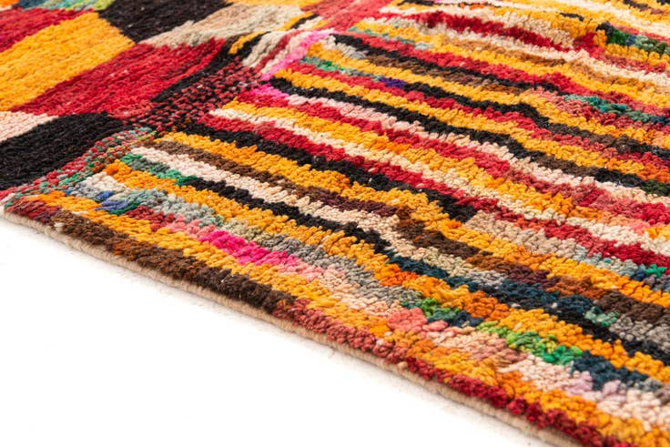 Detail image of 5' 2 x 8' 6 Hand Knotted Moroccan Wool Rug