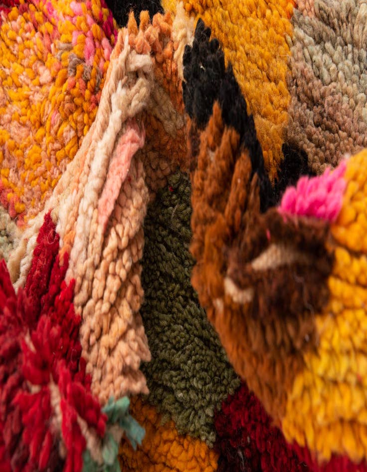 Detail image of 5' 2 x 8' 6  Hand Knotted Moroccan Wool Rug