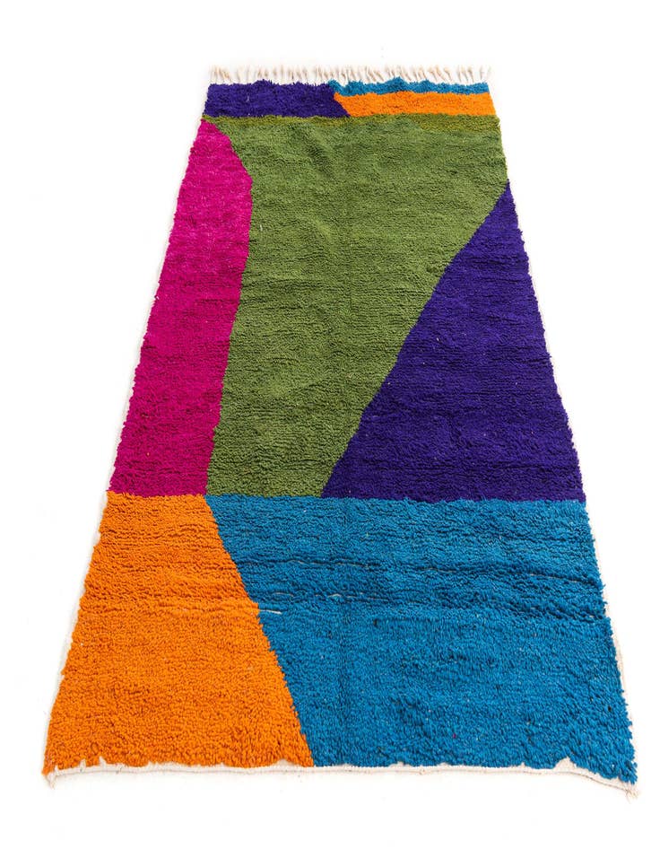 Detail image of 5' 2 x 7' 3 Hand Knotted Moroccan Wool Rug