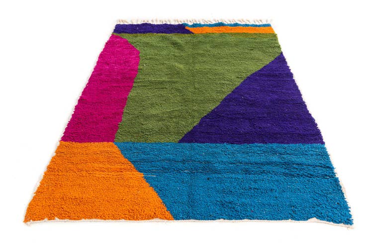 Detail image of 5' 2 x 7' 3 Hand Knotted Moroccan Wool Rug